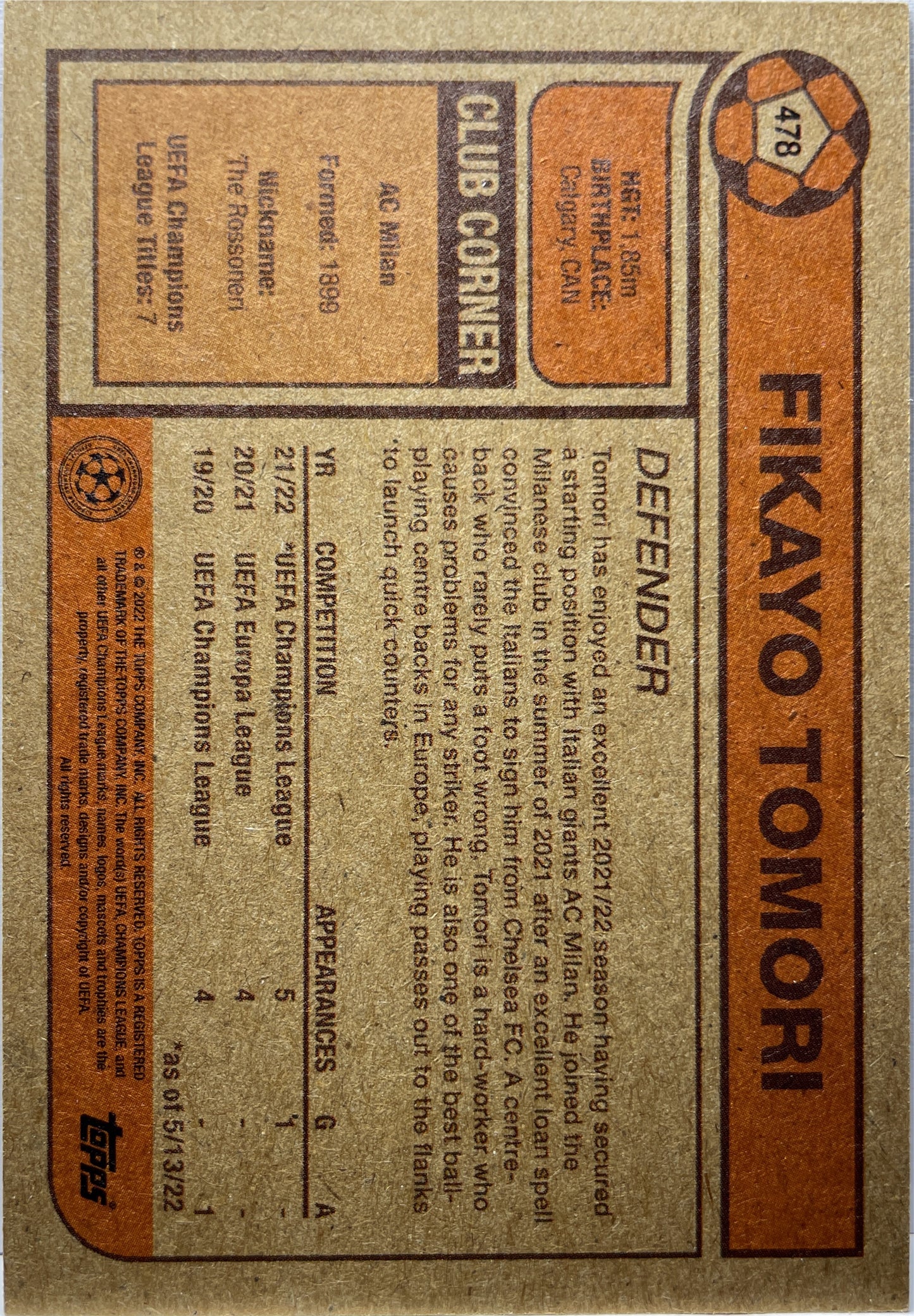 Fikayo Tomori #478 Living Set