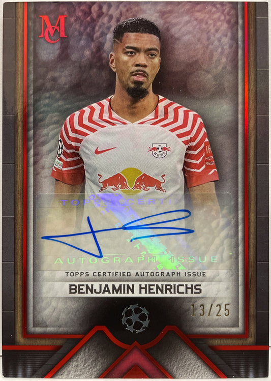 Benjamin Henrichs 13/25 Autograph Red Topps Museum 2023/24