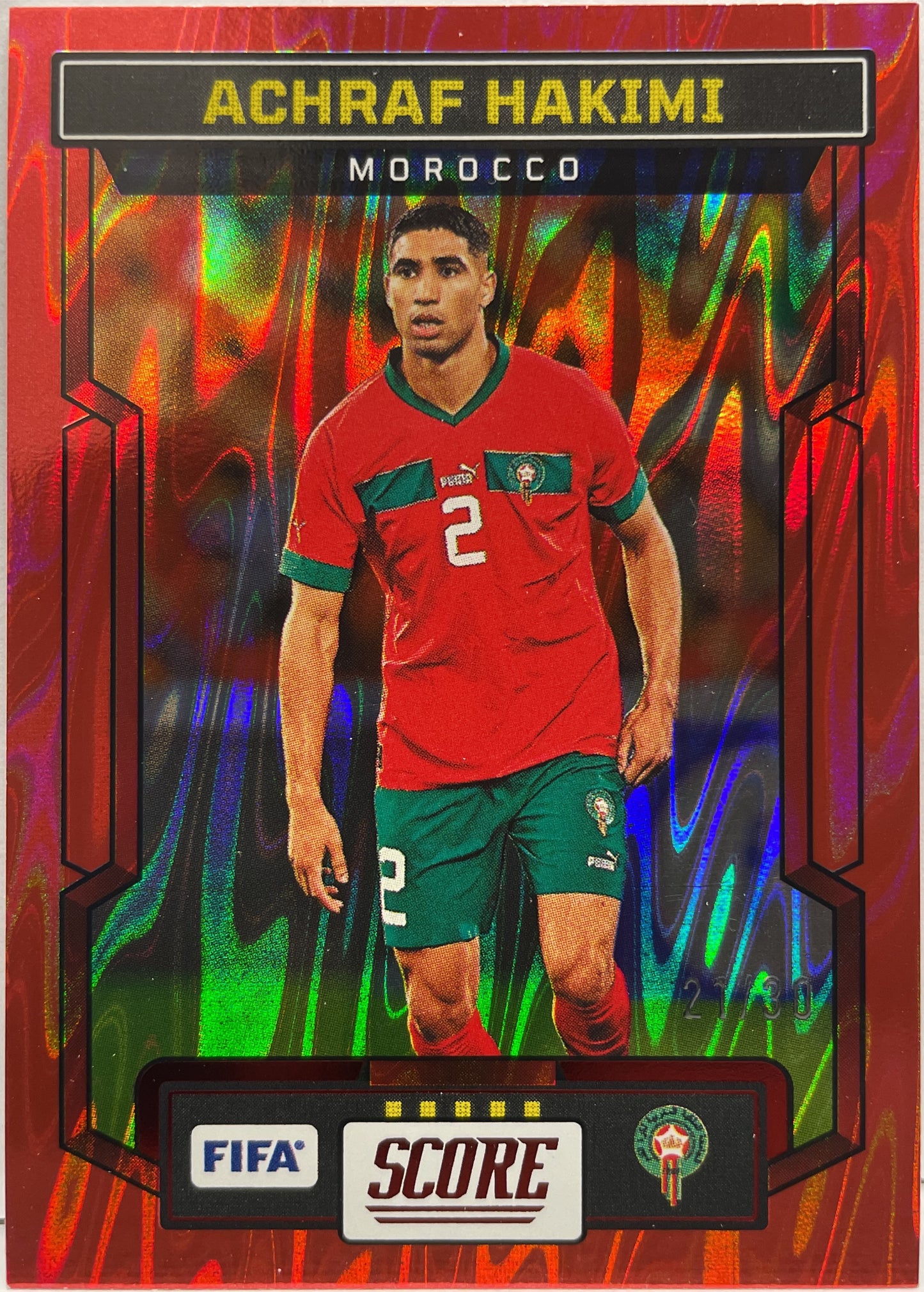Achraf Hakimi 21/30 Swirl Red Score Fifa 2023/24