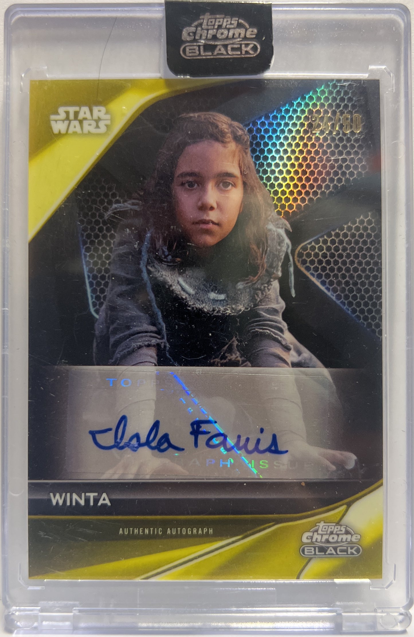 Isla Farris As Winta 24/50 Autograph Topps Chrome Black Star Wars 2023