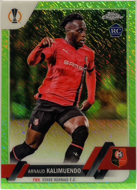 Arnaud Kalimuendo 355/399 Rookie Green Shimmer Topps Chrome UCC 2022/23