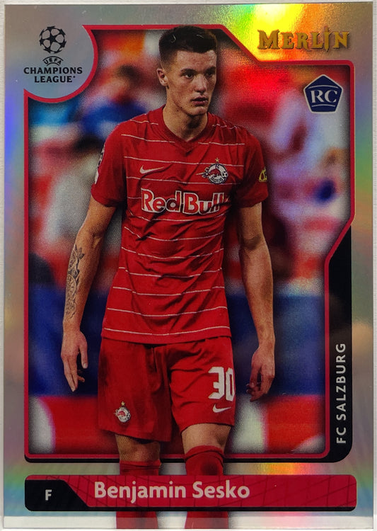 Benjamin Sesko Rookie Refractor Merlin Chrome 2021/22