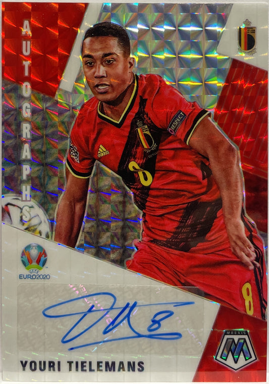 Youri Tielemans Autograph Scripts Mosaic Uefa Euro 2020