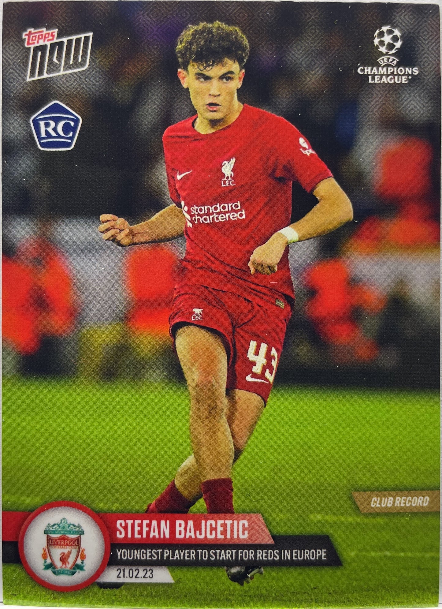 Stefan Bajcetic Rookie Topps Now #83 2023