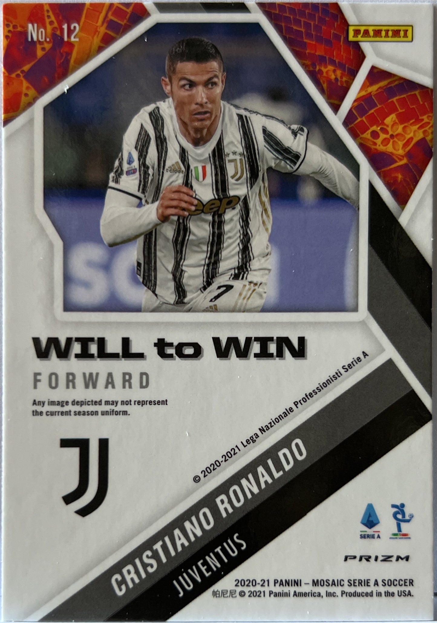 Cristiano Ronaldo Will To Win Silver Mosaic Serie A 2020/21