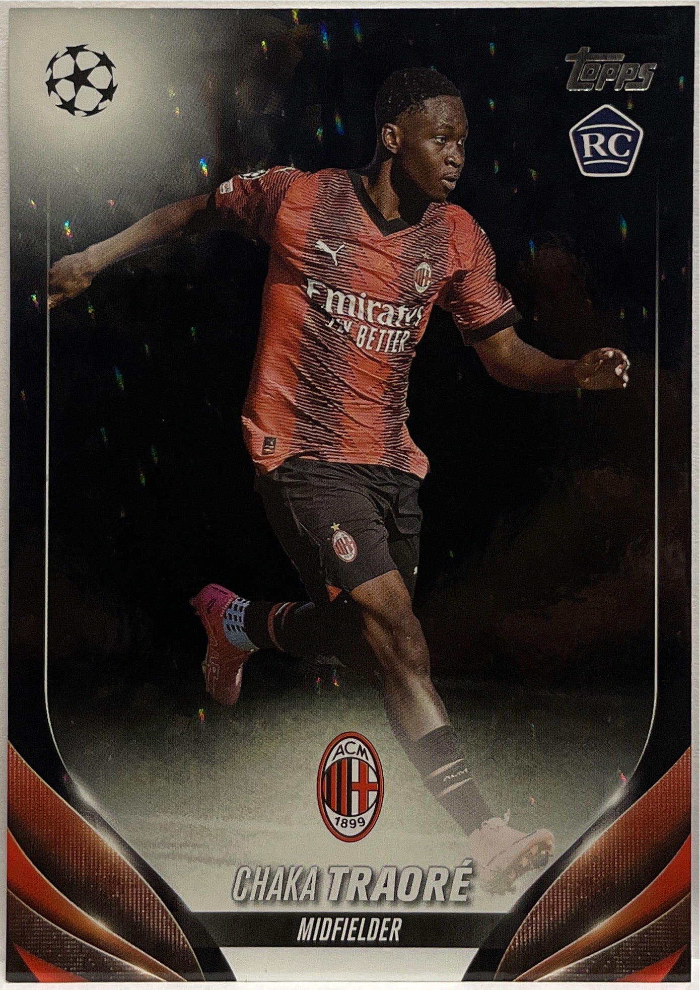 Chaka Traore 2/10 Rookie Black Foil Topps UCC 2023/24
