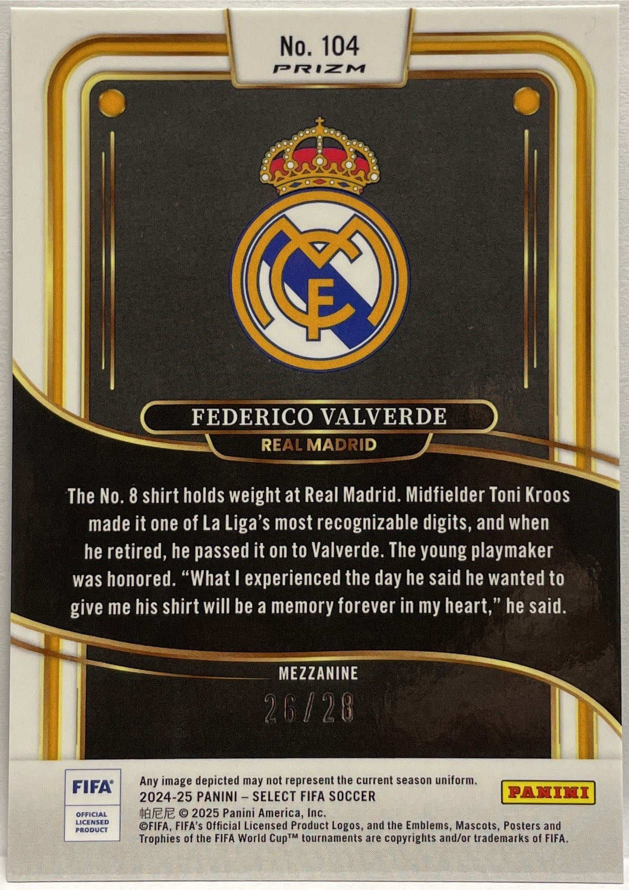 Federico Valverde 26/28 Mezzanine Dragon Scale Camo Select Fifa 2024/25