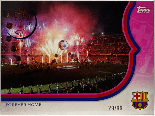 Camp Nou Forever Home 29/99 Pink Topps Barcelona 125 2024/25