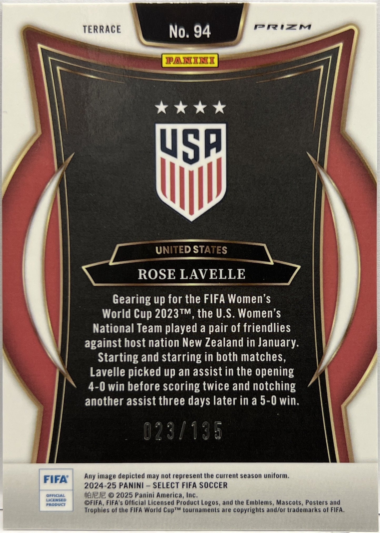Rose Lavelle 23/135 Terrace Camo Select Fifa 2024/25