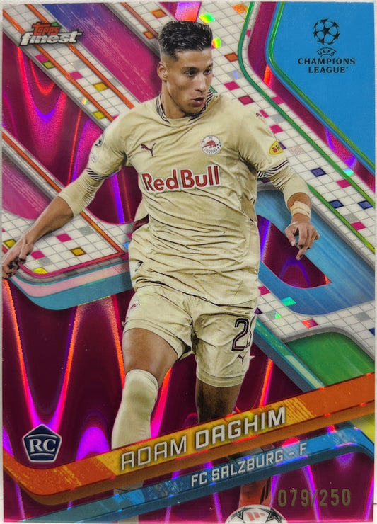 Adam Daghim 79/250 Rookie Pink Raywave Topps Finest UCC 2024/25