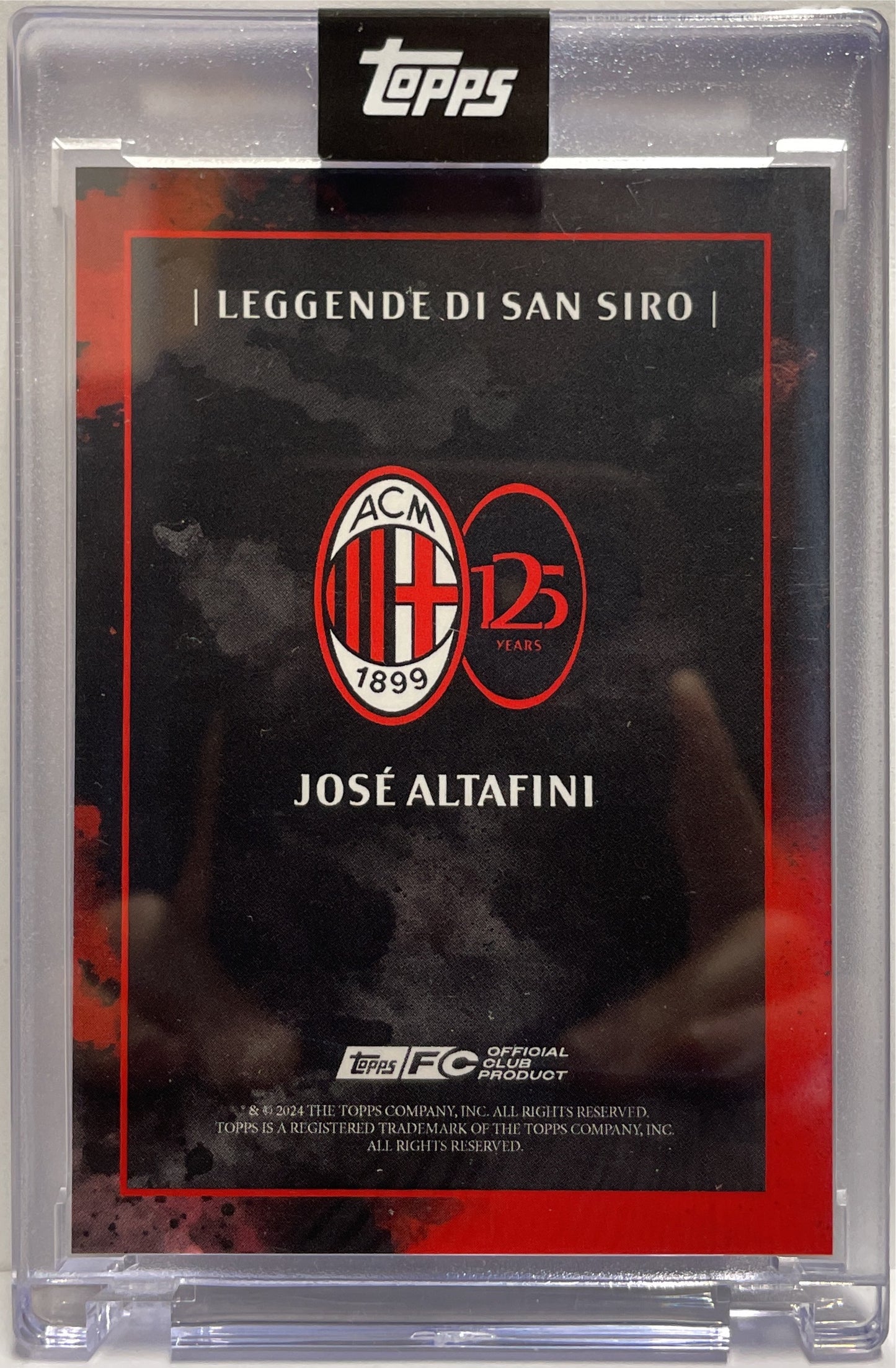 Jose Altafini 6/99 Autograph Leggende Di San Siro Topps AC Milan 125 Anniversary 2025