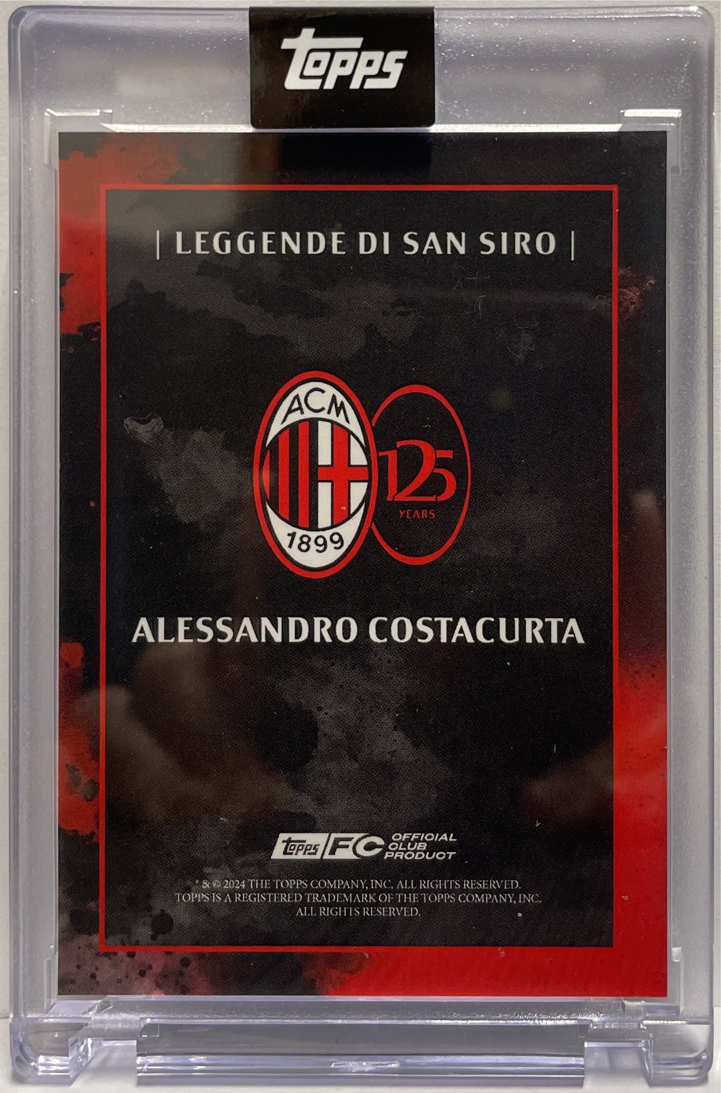 Alessandro Costacurta 89/99 Autograph Leggende Di San Siro Topps AC Milan 125 Anniversary 2025