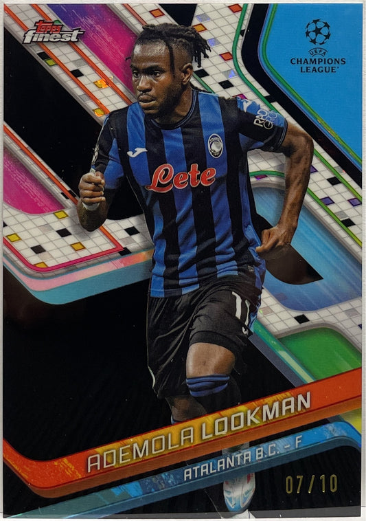 Ademola Lookman 7/10 Black Topps Finest UCC 2024/25