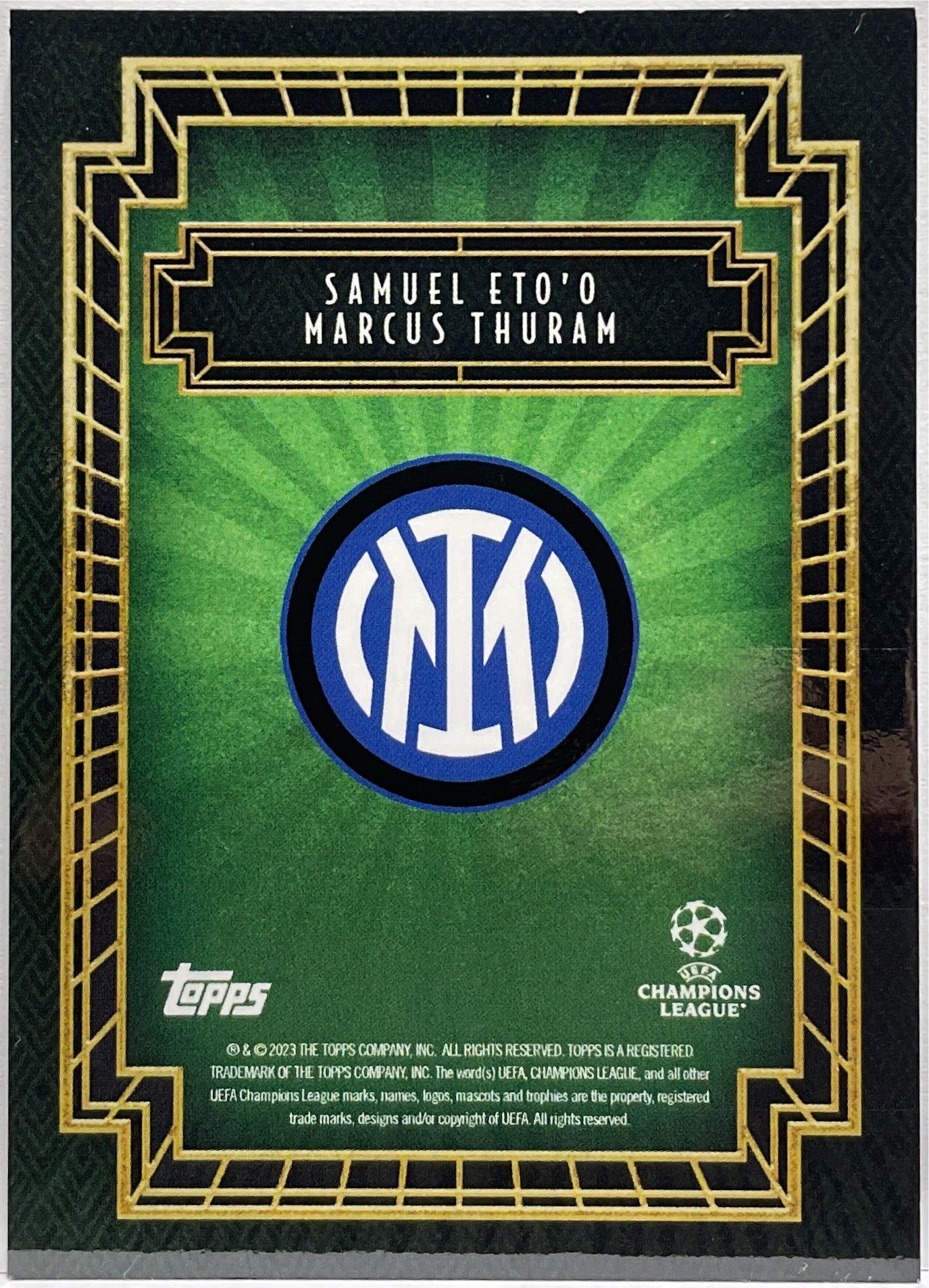 Samuel Eto'o Marcus Thuram 79/99 Green Topps Deco 2022/23