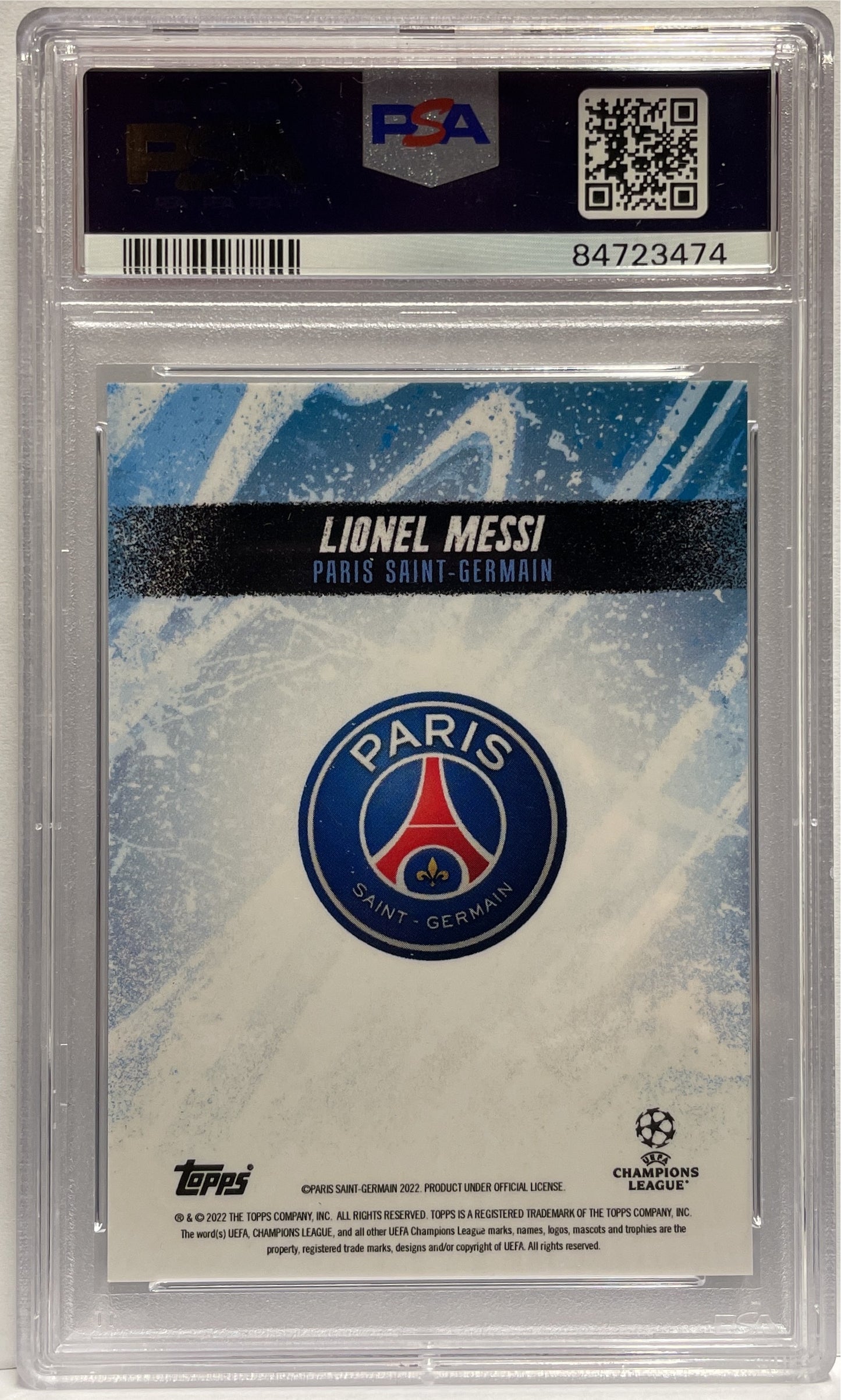 Lionel Messi 11/49 Current Stars Blue Topps Jude Bellingham Platinum Curated Set 2022 PSA 8