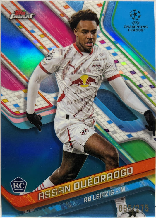 Assan Ouedraogo 95/275 Rookie Sky Blue Topps Finest UCC 2024/25