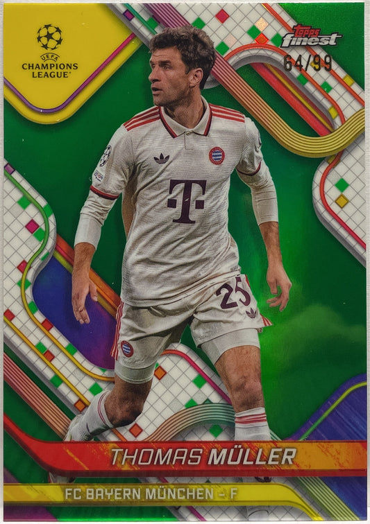 Thomas Muller 64/99 Green Topps Finest UCC 2024/25