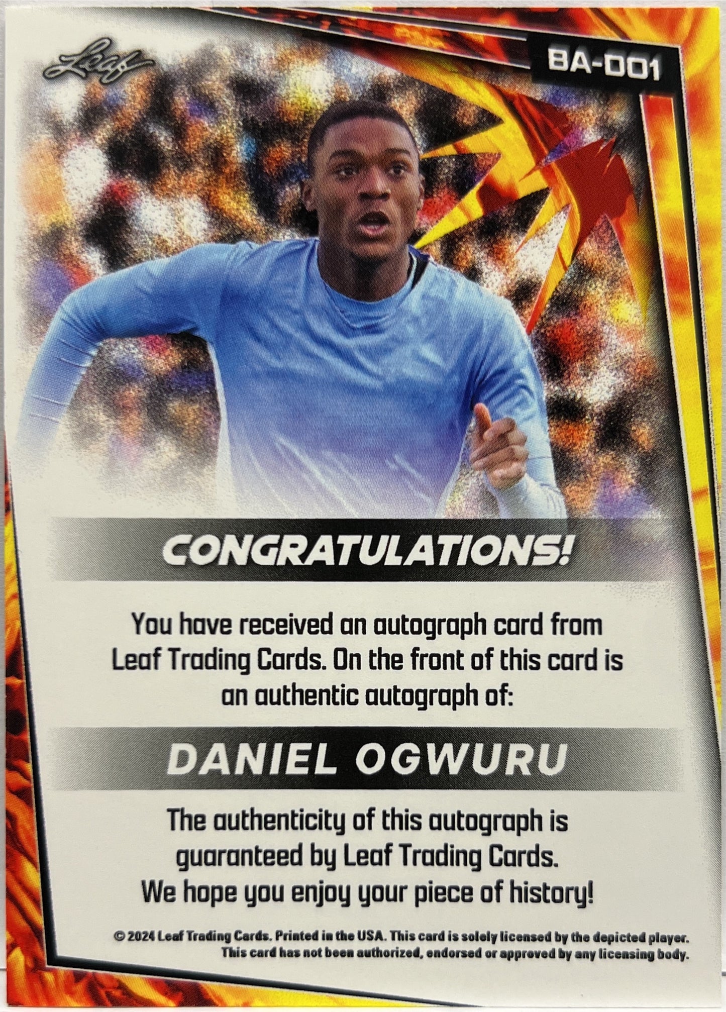 Daniel Ogwuru Autograph Leaf 2024