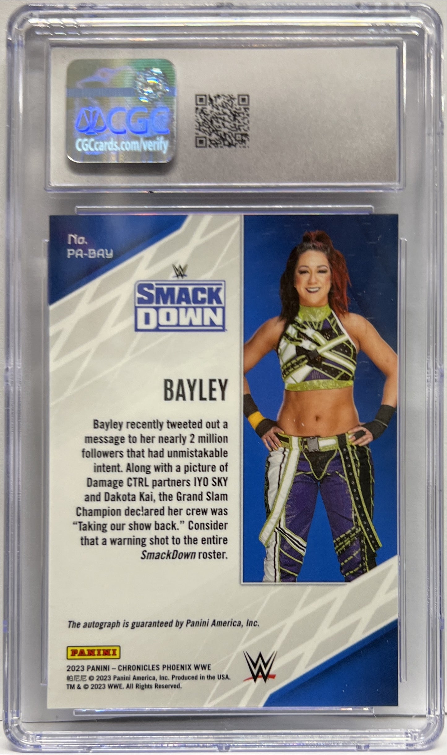 Bayley Autograph Phoenix Chronicles WWE 2023 CGC 9