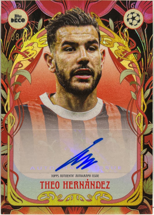 Theo Hernandez 8/10 Autograph Nouveau Topps Deco 2024/25