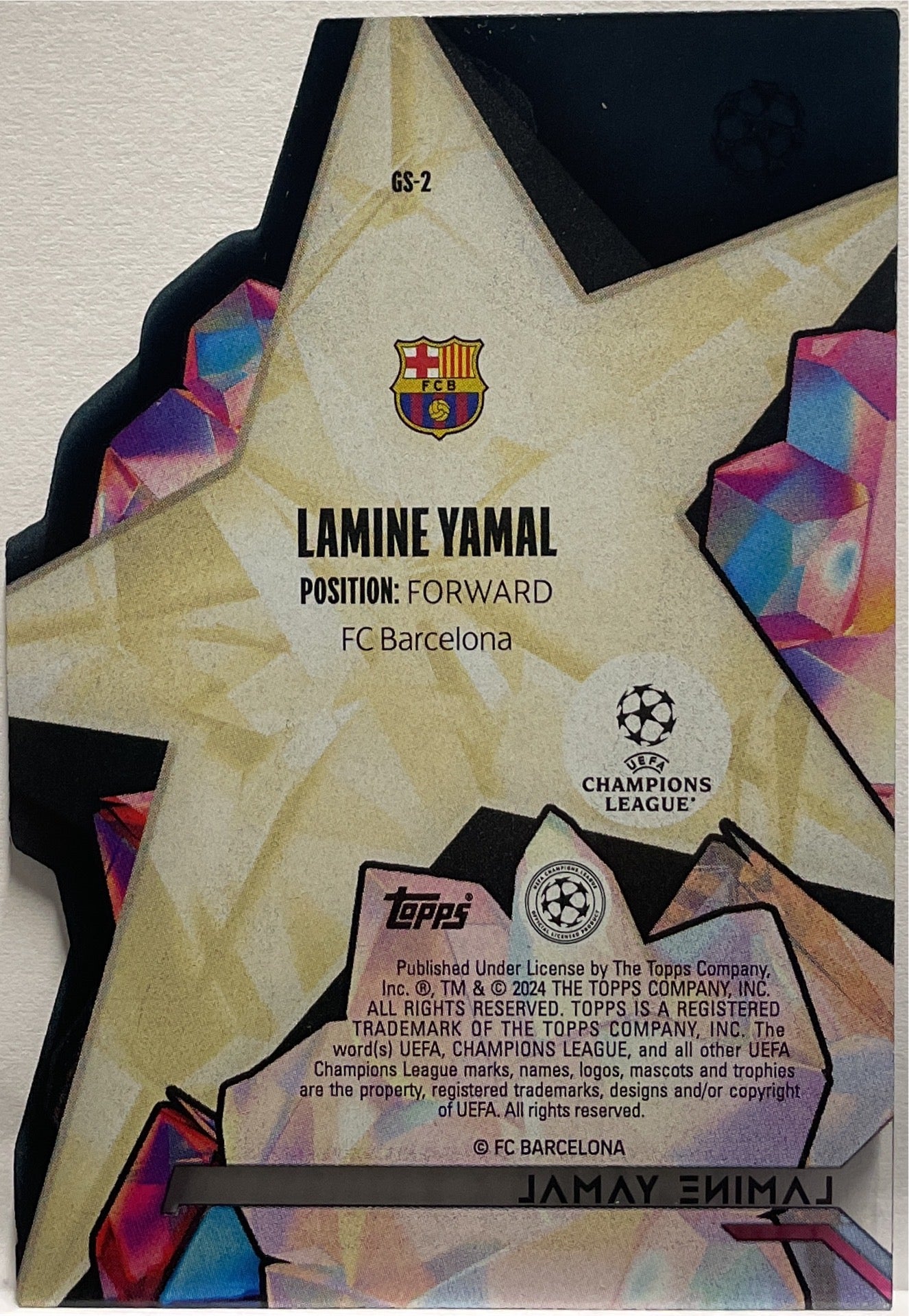 Lamine Yamal 28/50 Rookie Topps Crystal UCC 2023/24