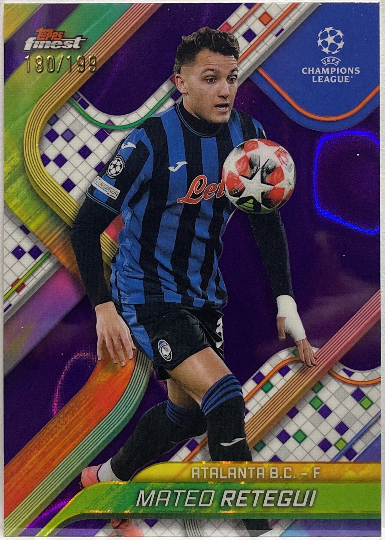 Mateo Retegui 180/199 Purple Lava Topps Finest UCC 2024/25