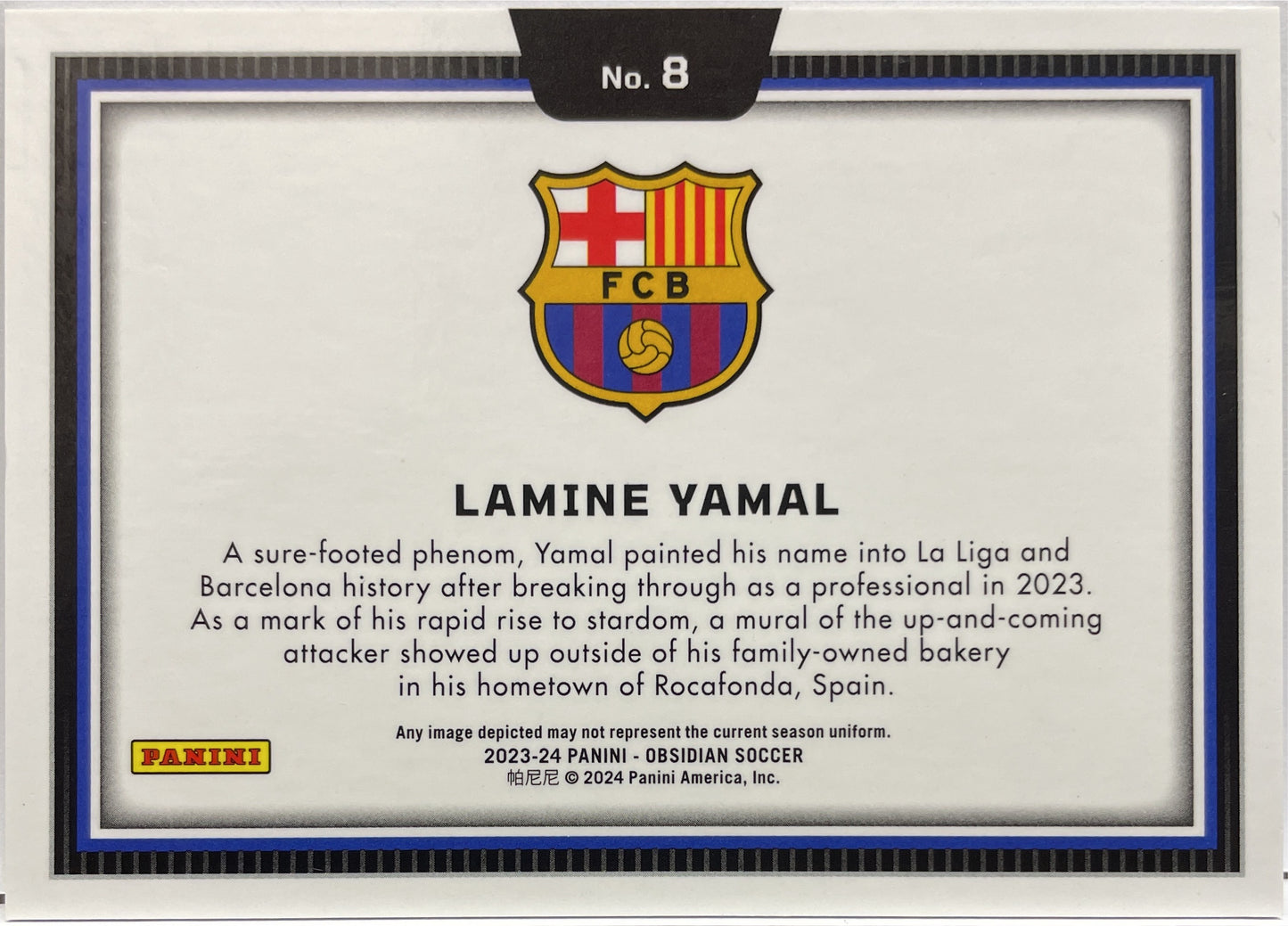 Lamine Yamal Rookie Black Color Blast Obsidian 2023/24