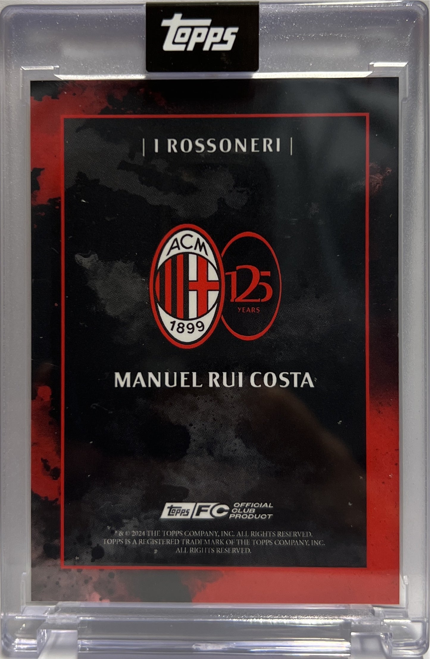 Manuel Rui Costa 12/99 Autograph I Rossoneri Topps AC Milan 125 Anniversary 2025