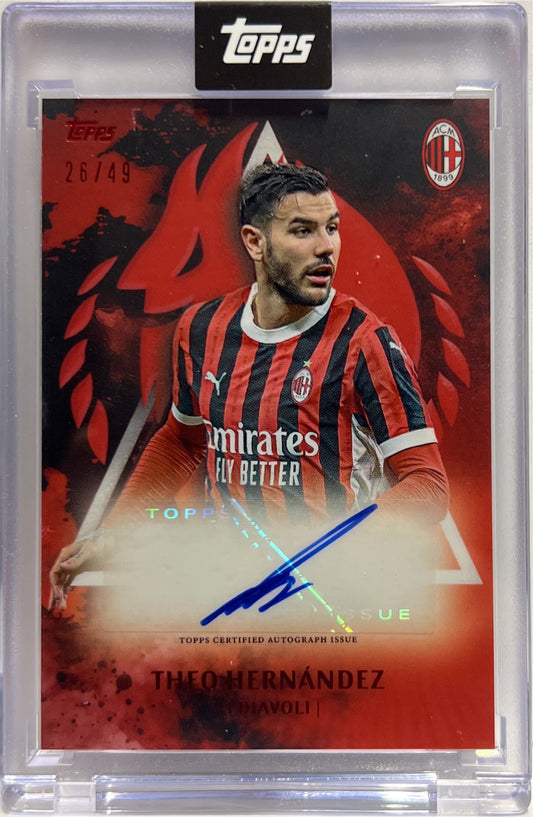 Theo Hernandez 26/49 Autograph I Diavoli Topps AC Milan 125 Anniversary 2025