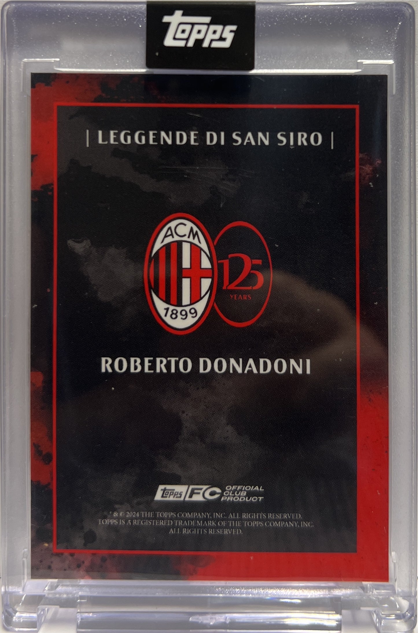 Roberto Donadoni 92/99 Autograph Leggende Di San Siro Topps AC Milan 125 Anniversary 2025