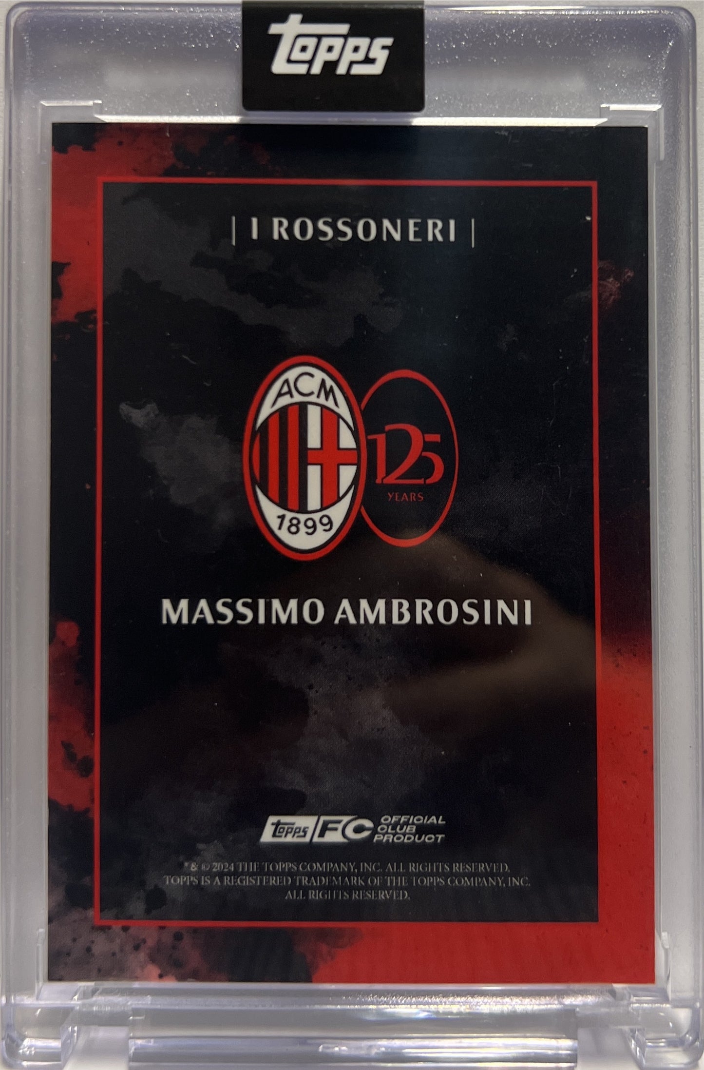 Massimo Ambrosini 74/99 Autograph I Rossoneri Topps AC Milan 125 Anniversary 2025