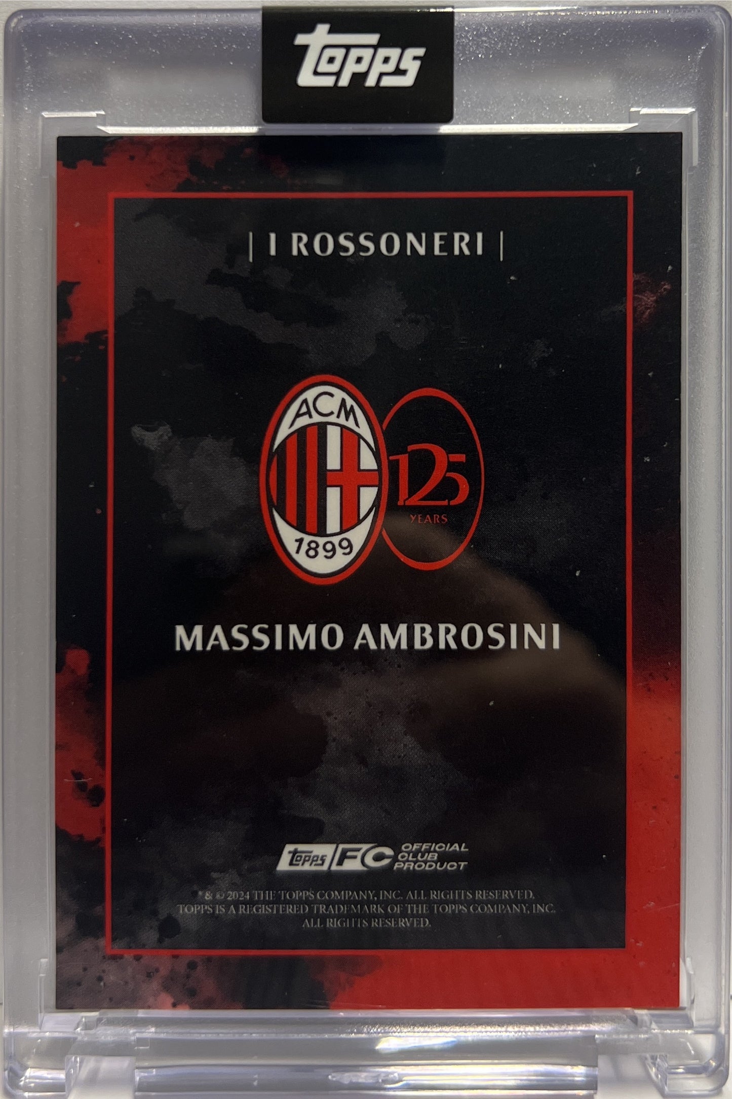 Massimo Ambrosini 38/99 Autograph I Rossoneri Topps AC Milan 125 Anniversary 2025