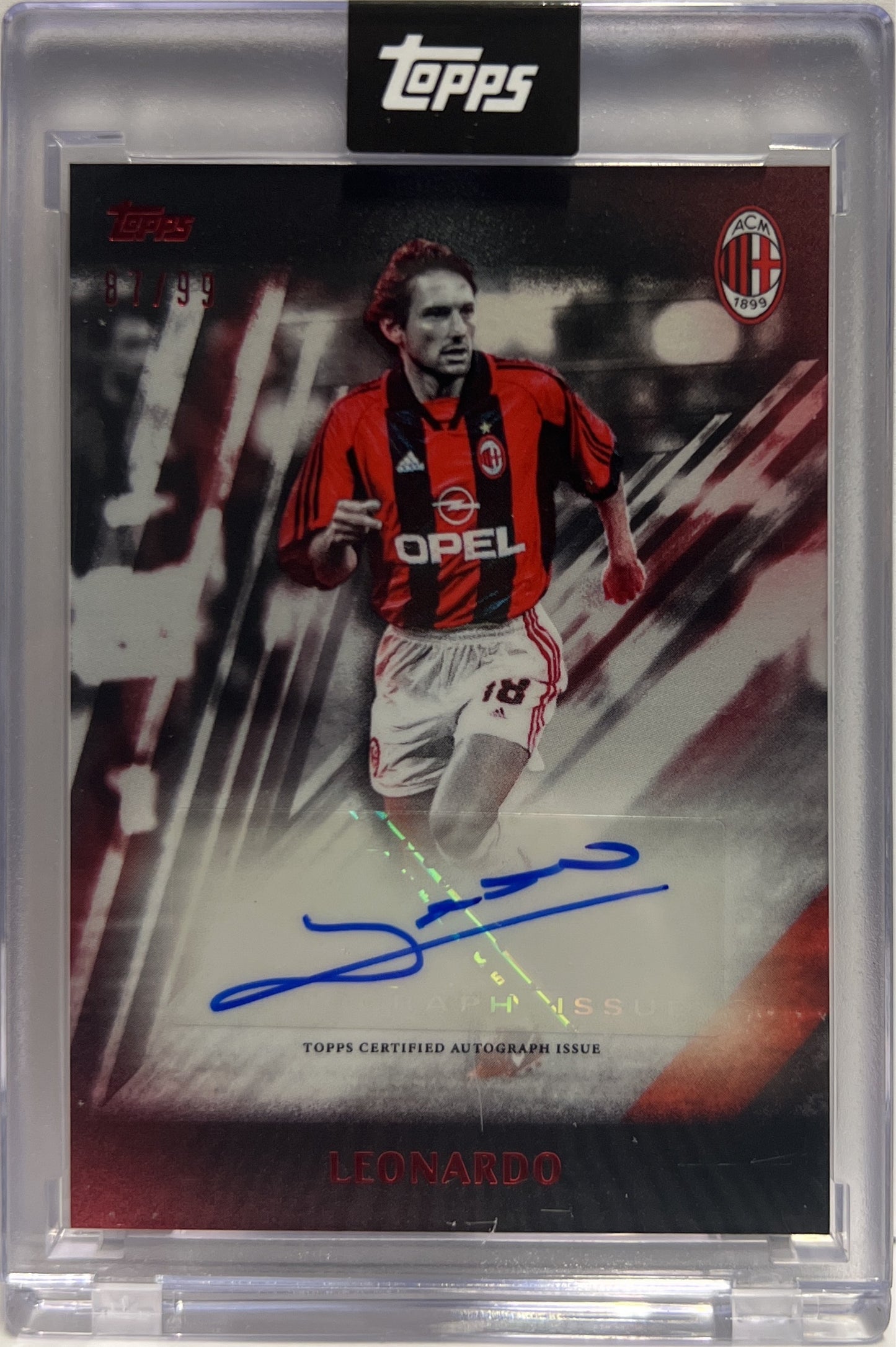 Leonardo 87/99 Autograph I Rossoneri Topps AC Milan 125 Anniversary 2025
