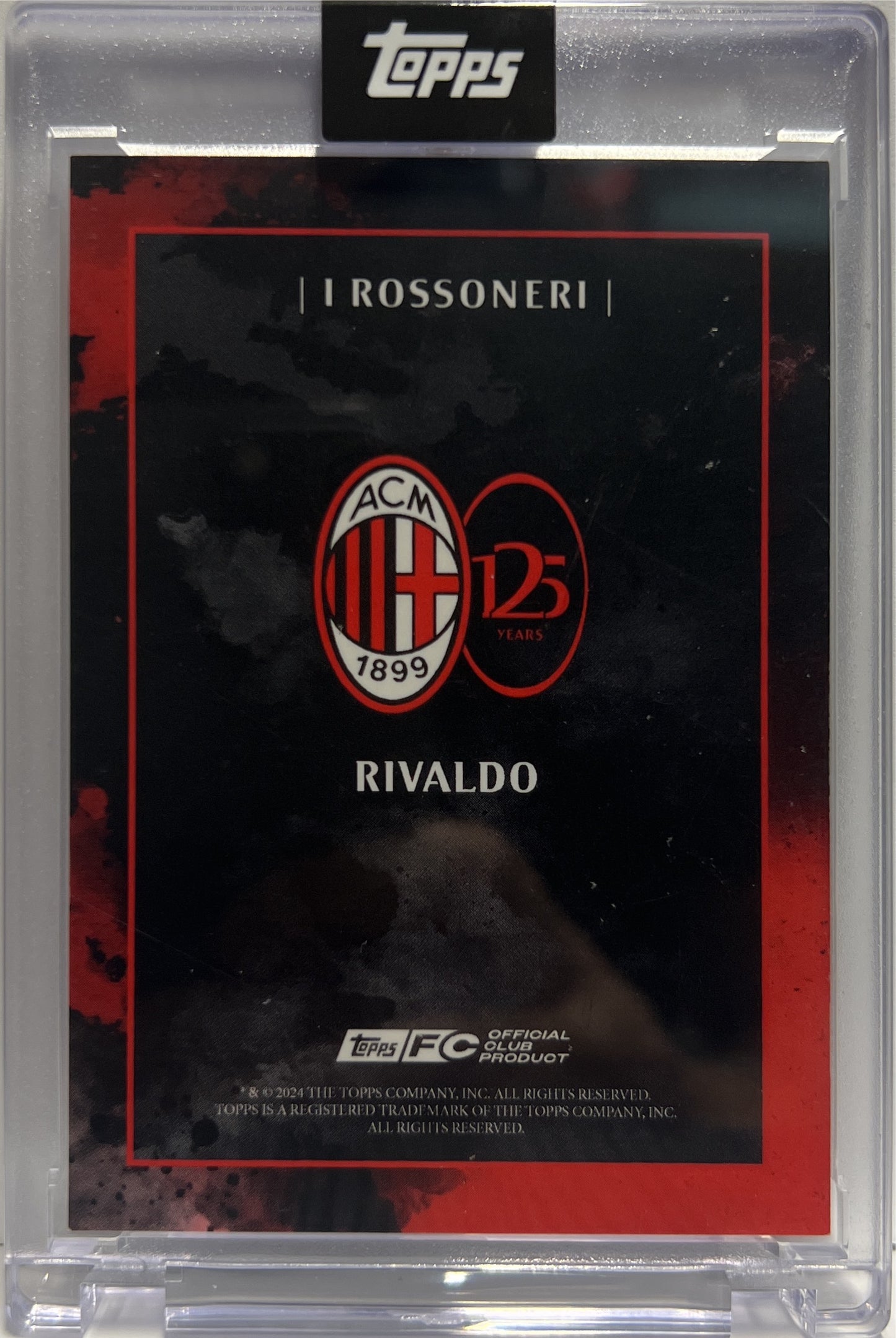 Rivaldo 18/99 Autograph I Rossoneri Topps AC Milan 125 Anniversary 2025