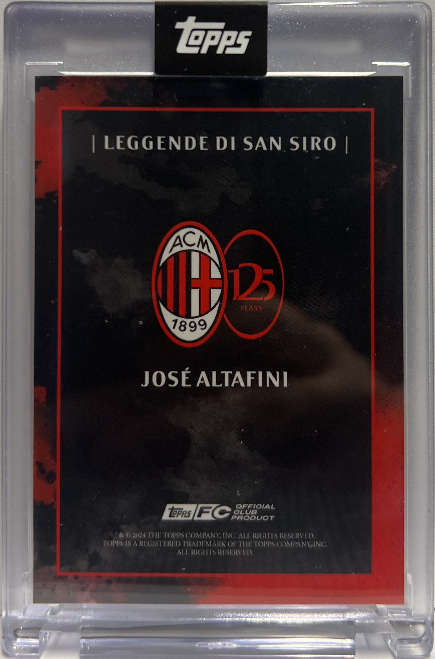 Jose Altafini 6/99 Autograph Leggende Di San Siro Topps AC Milan 125 Anniversary 2025