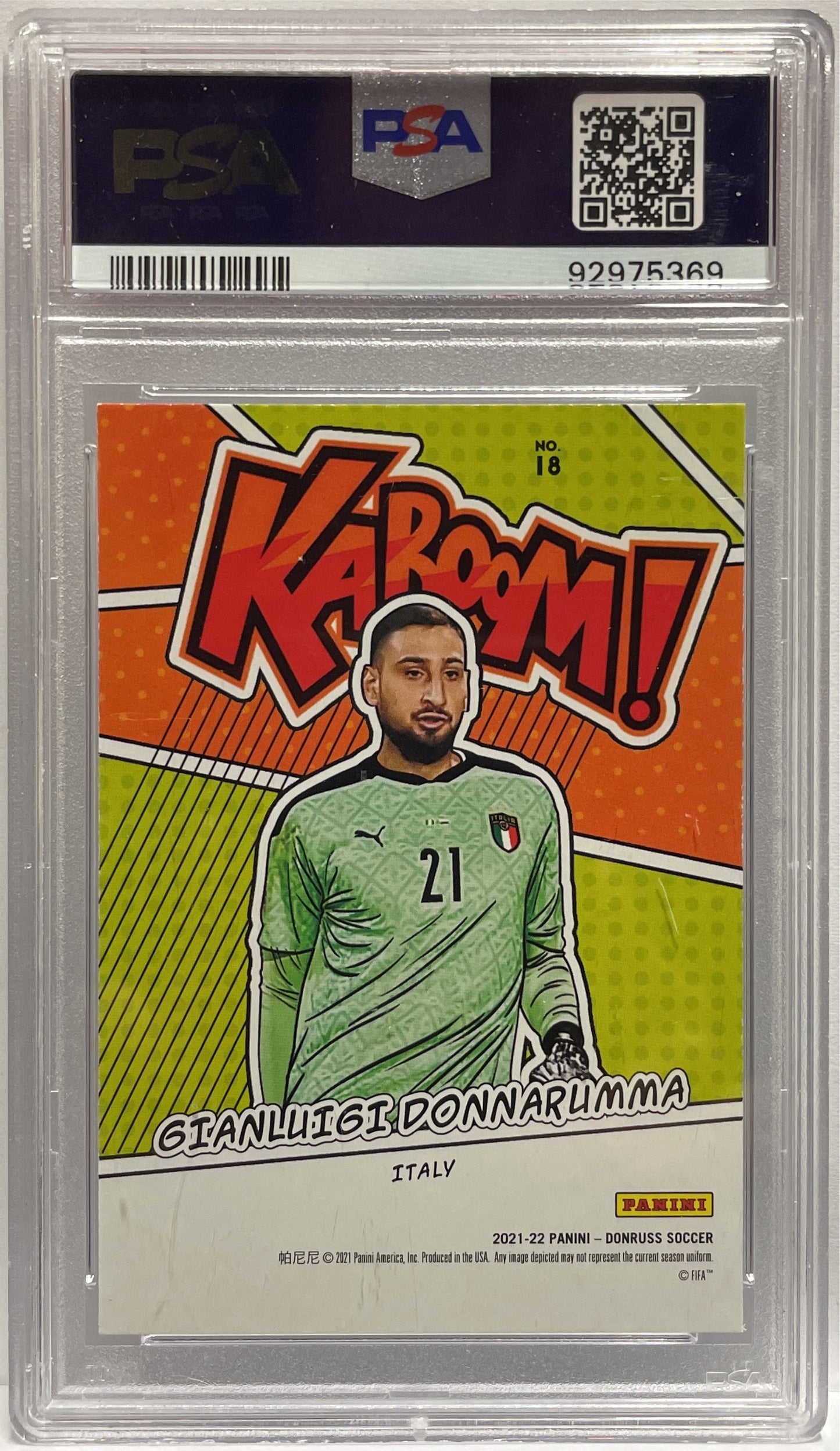 Gianluigi Donnarumma Kaboom Donruss Fifa 2021/22 PSA 10