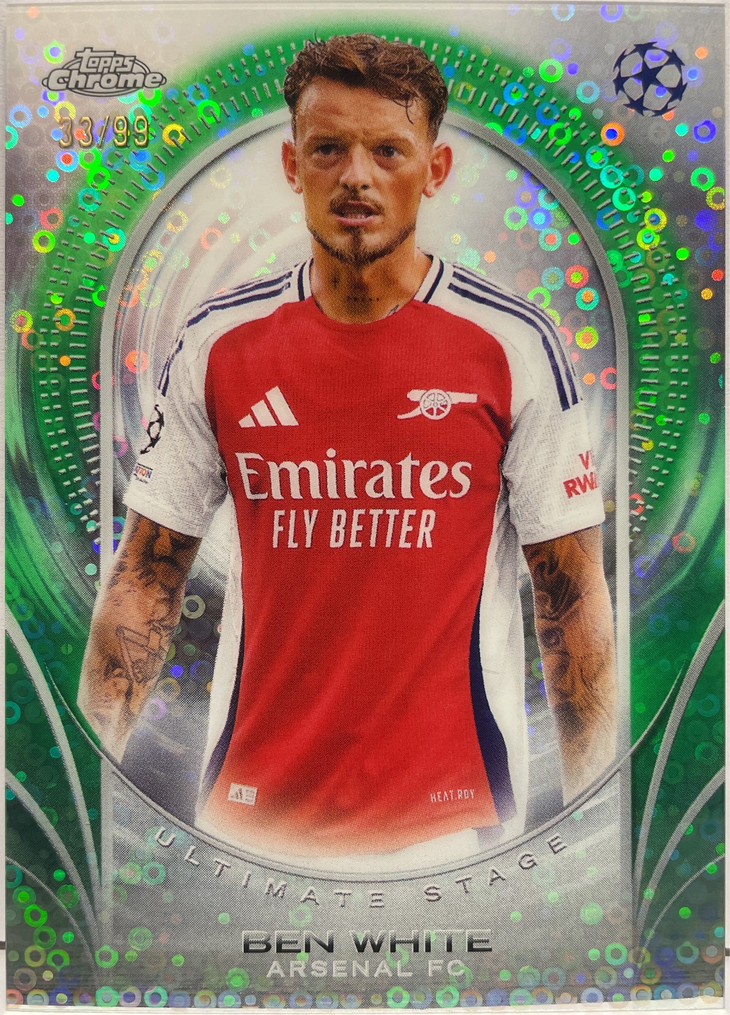 Ben White 33/99 Ultimate Stage Green Topps UCC 2024/25