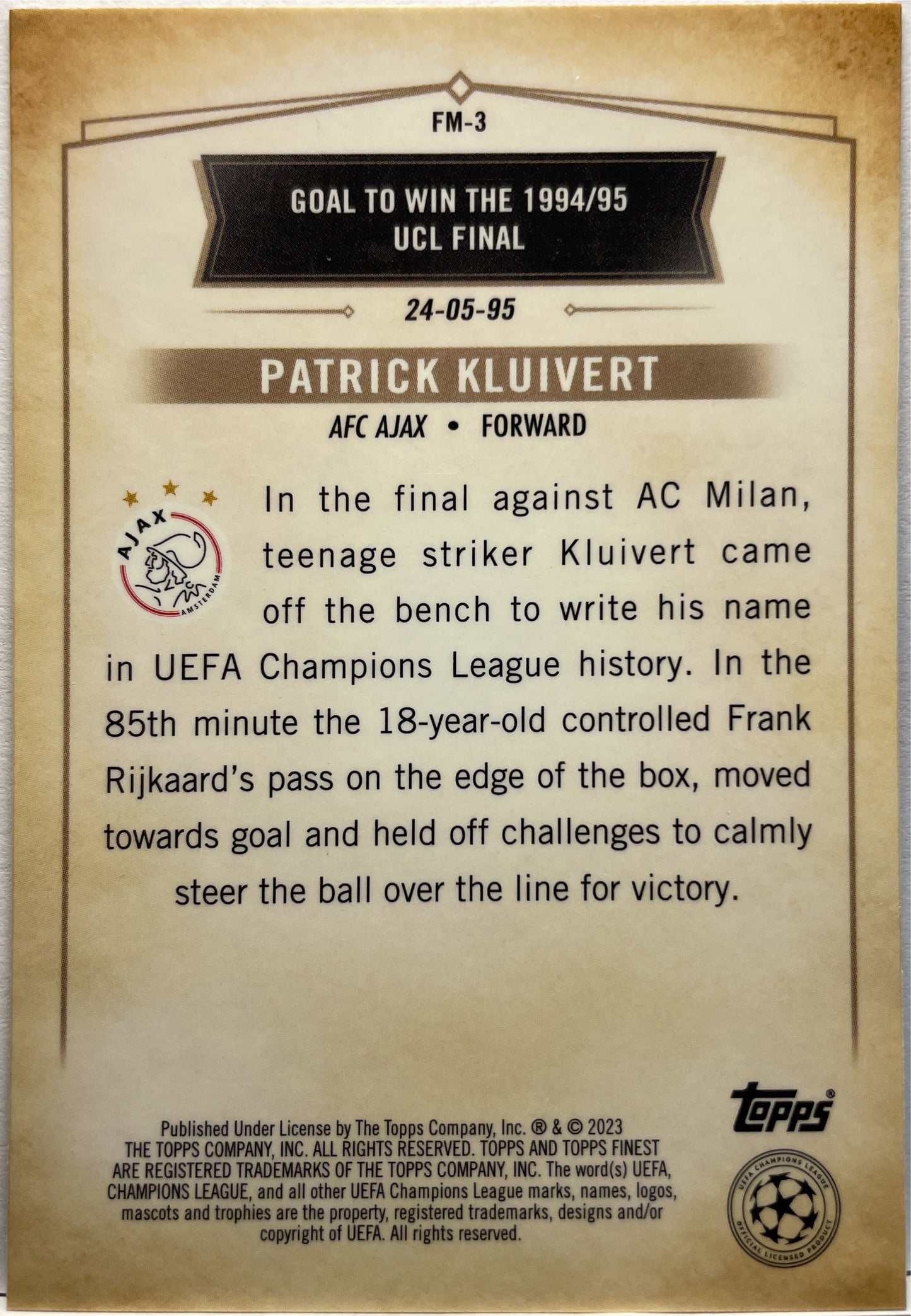 Mancolista-Moments-Topps Finest UCC 2022/23