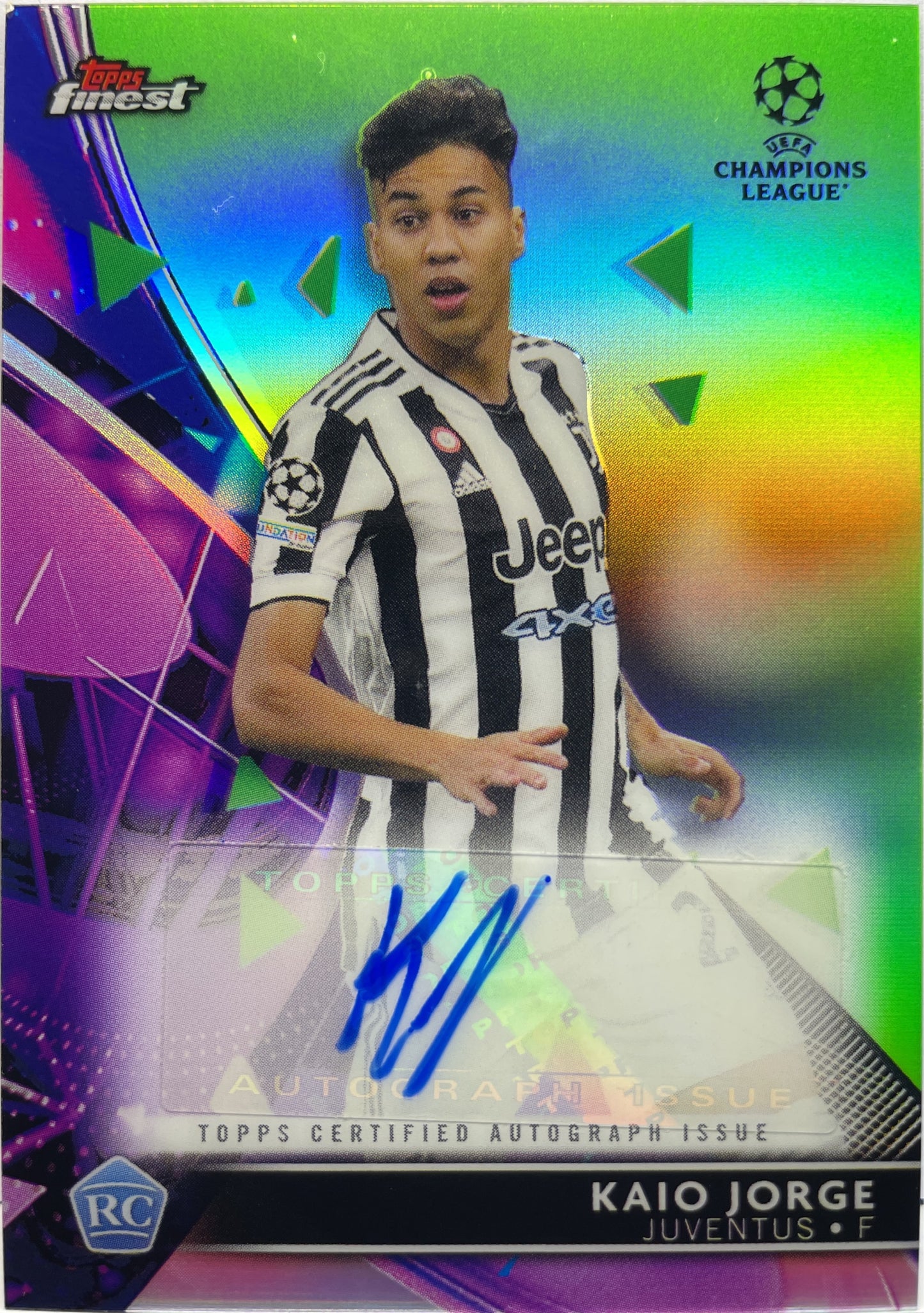 Kaio Jorge 71/99 Rookie Autograph Topps Finest UCL 2021/22