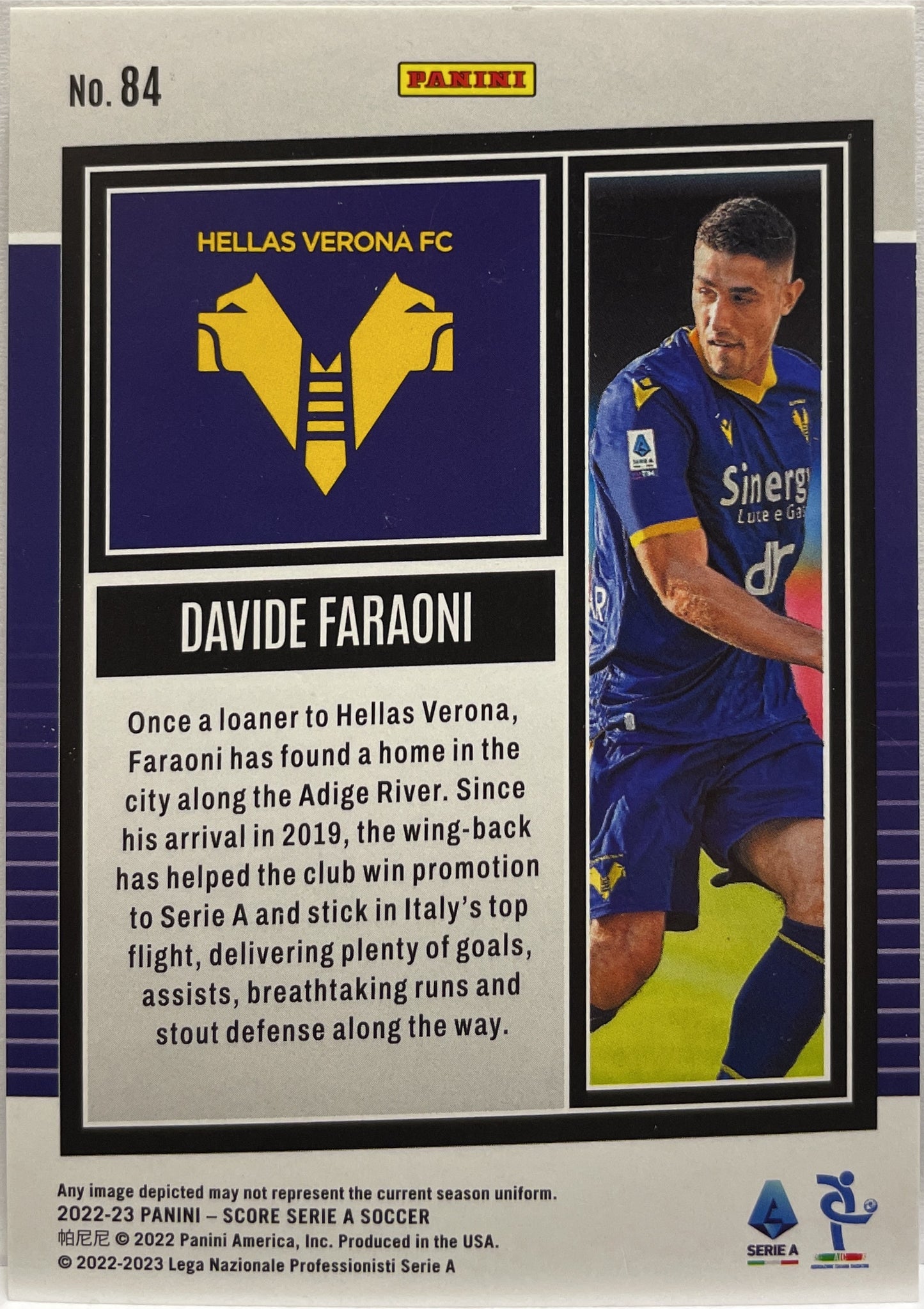 Davide Faraoni 1/10 Gold Swirl Score Serie A 2022/23