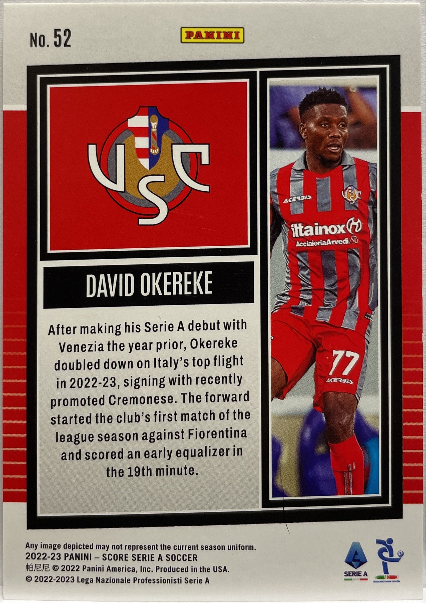 David Okereke 9/10 Gold Swirl Score Serie A 2022/23