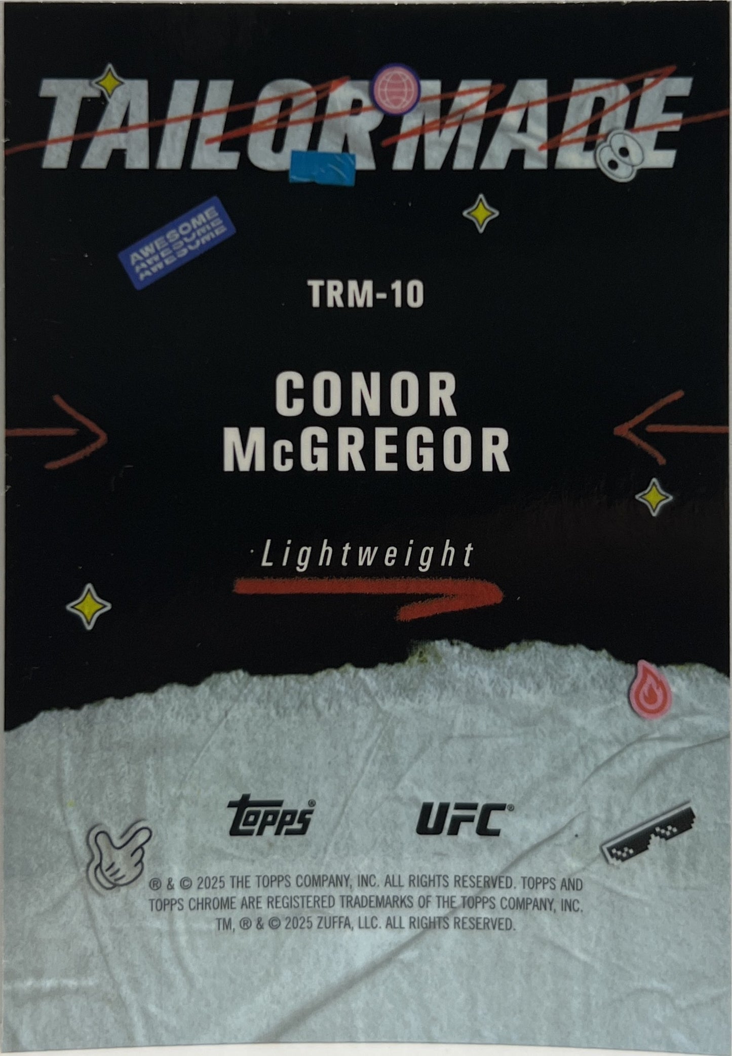 Conor Mcgregor 72/75 Tailor Made Geometric Green Topps Chrome UFC 2025