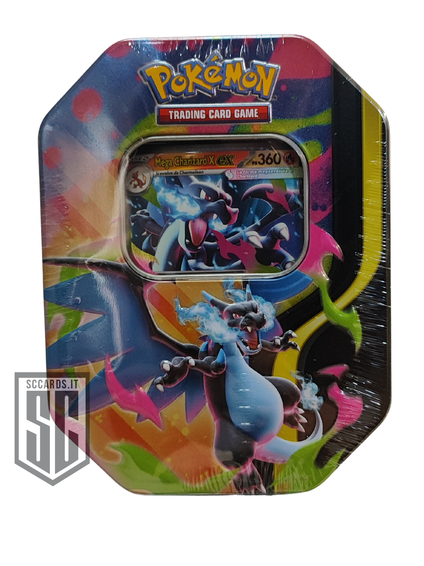Pokemon Mega Charizard X EX Collezione Tin Box