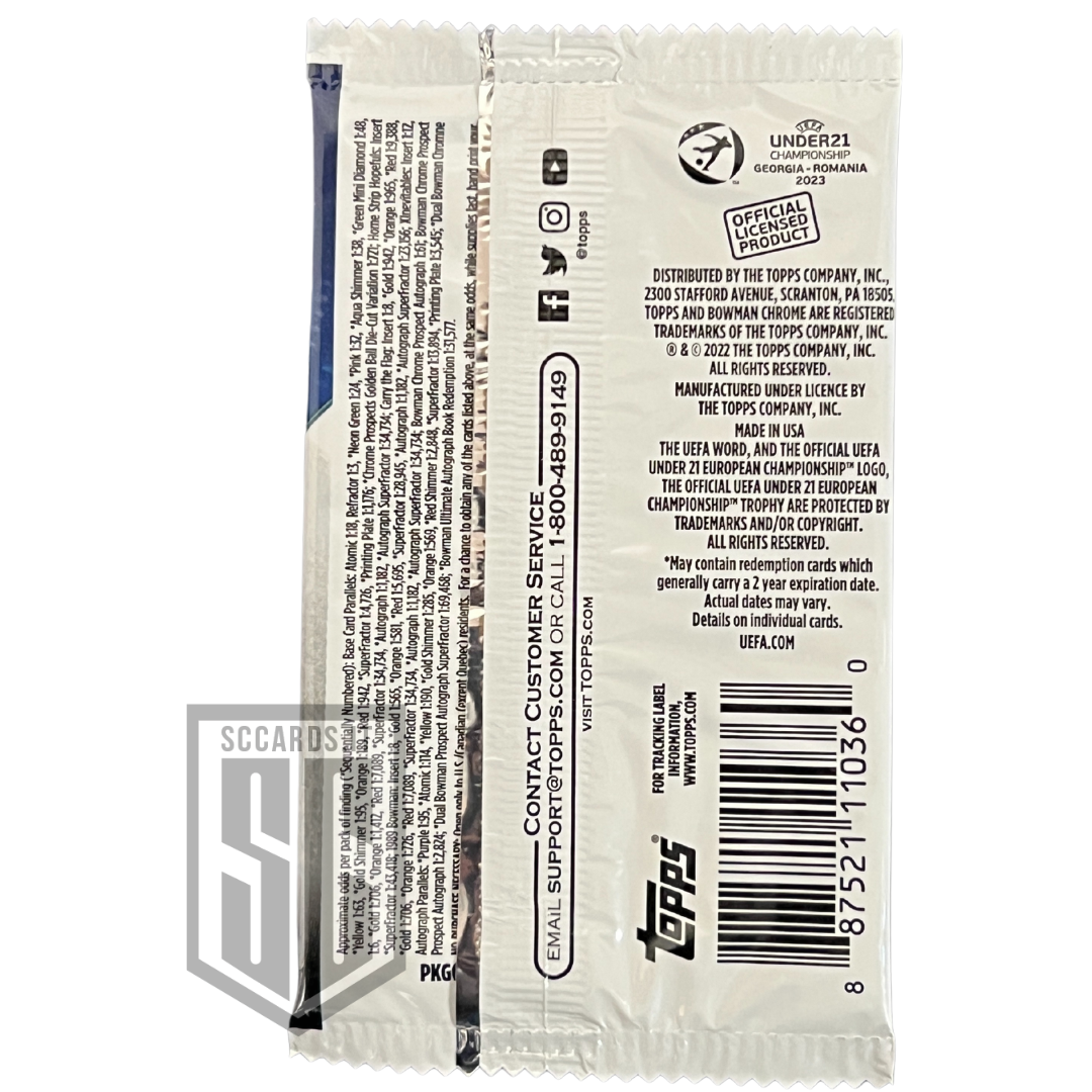 Topps Bowman Chrome Road to Euro U21 Hobby Pack 2023