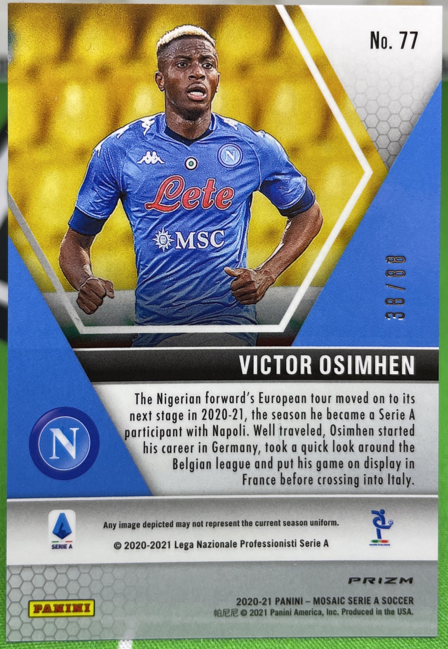 Victor Osimhen /88 Rookie Red/Gold Choice T-Mall Mosaic Serie A 2020/21