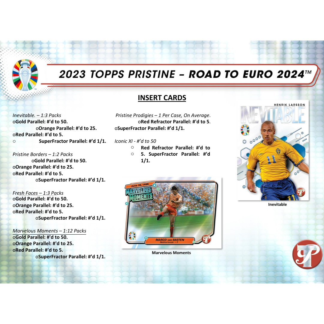 Topps Pristine Road to Euro Hobby Box 2024