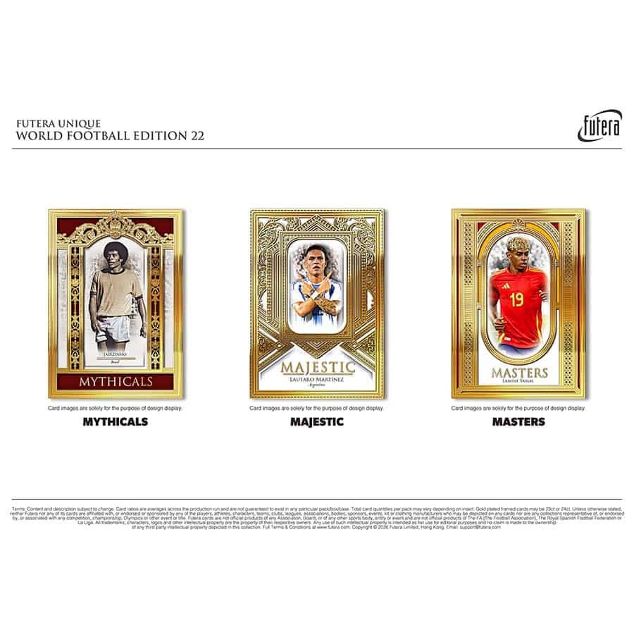 Futera Unique World Football Edition Box 2026-Full Case (18 Box)-Preorder 26 Settembre