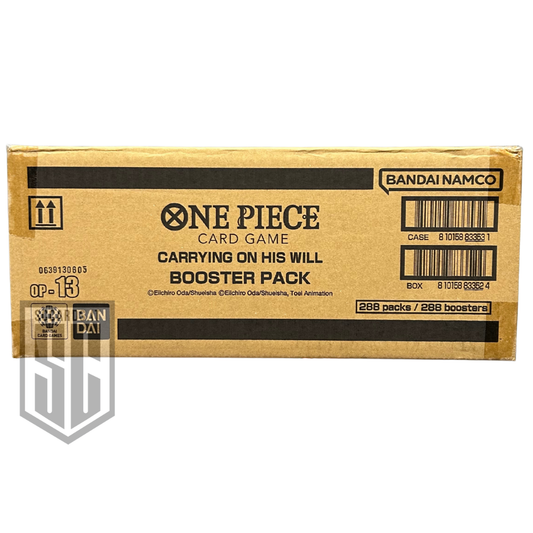 One Piece OP13 Carrying on His Will Booster Box 2025-SEALED CASE-(12 BOX)