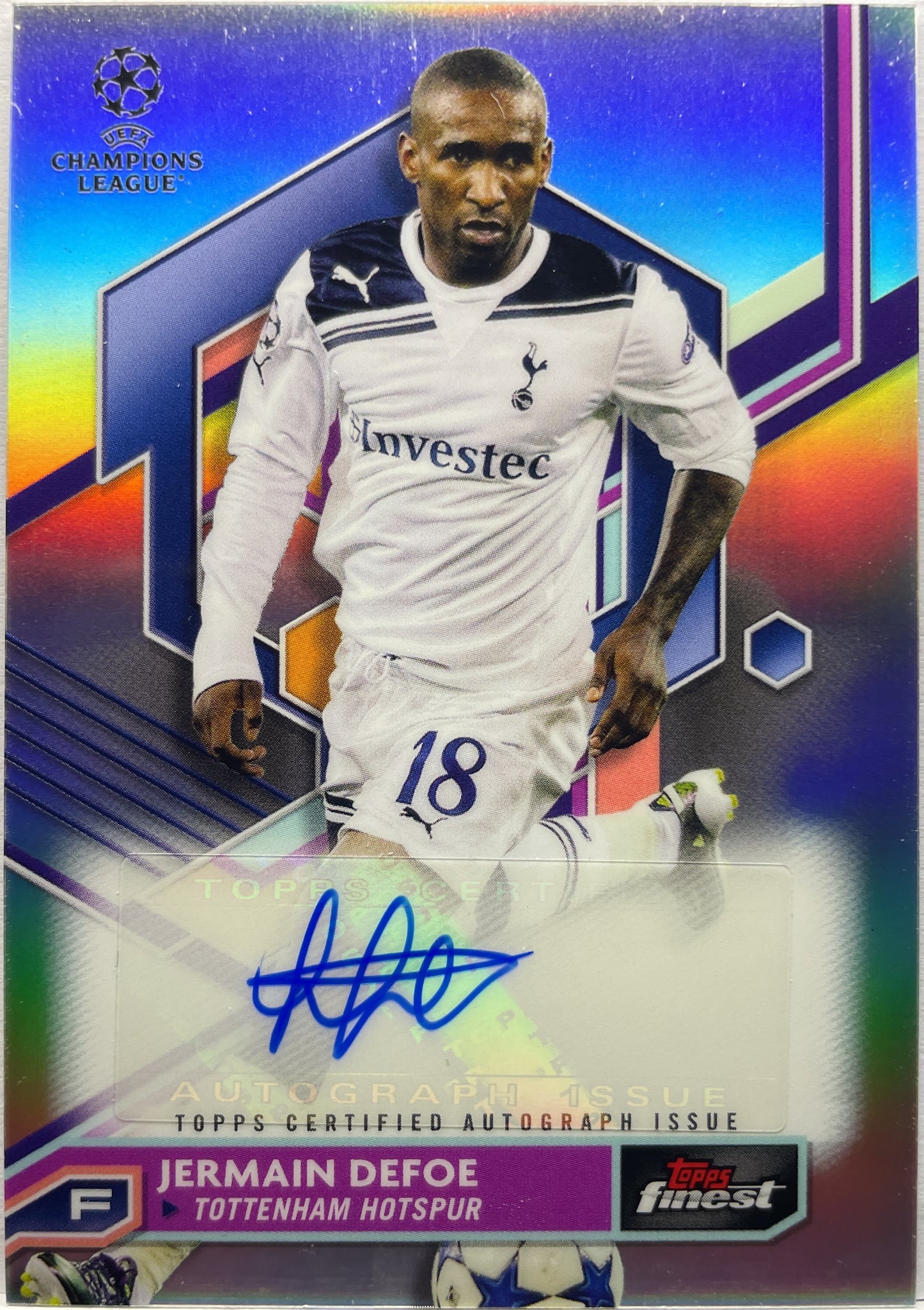 Jermain Defoe Autograph Topps Finest UCC 2022/23