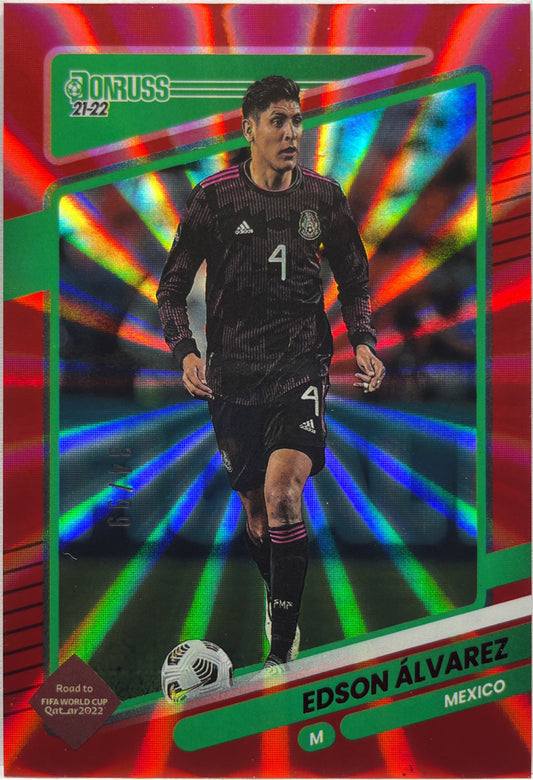 Edson Alvarez 34/99 Red Laser Donruss Road To Qatar 2021/22